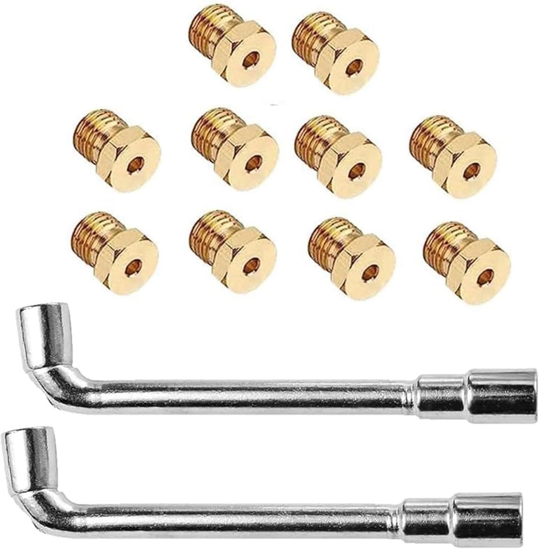 MIV Propane to Natural Gas Conversion Kit Conversion Holes for Weber Genesis, Genesis II Weber Natural Gas Conversion kit orifices Solid Brass 10pcs