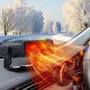 Car Heater 12V, 2 in 1 Portable Car Heater Fast Heating Quickly Defrost Defogger Demister Heat Cooling Fan Auto Dryer Windshield Defroster Plug in Cigarette Lighter (N703)