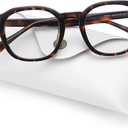 Dollger Blue light Glasses for Women Men Non-prescription Square Frame Computer Screen Blue light Blocking Eyeglasses (Tortoise)
