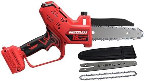 Amazon.com : Mini Chainsaw for Milwaukee M18 Battery, Auto-Oiler, 8-Inch and 6-Inch 2-IN-1 Brushless Cordless Pruning Chainsaw, Battery Powered Mini Chainsaw for Wood Cutting, Tree Trimming (only tool) : Patio, Lawn & Garden