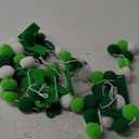 Breling 3 Pieces St. Patrick's Day Pompom Garland 10ft Lucky Felt Ball Garland Shamrock Decorations Banner for Mantle Fireplace Room St Patrick's Party Hanging Decor