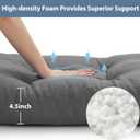 42 Inch Bench Cushions for Indoor Furniture, Super Soft Rectangle Bench seat Cushion Pad with Non-Slip Bottom, Waterproof Bench Pad for Window Porch(Grey, 42x16x4.5 Inch)