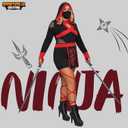 Spooktacular Creations 2 Pcs Ninja Costume Women, Halloween Ninja Costume Adult with Mask for Halloween Party Cosplay (Black, XXL)