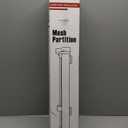 Reinforced 24 Inch Tall Retractable Baby Gates, Short Dog Gates to Step Over, Expands 0-55 Inches Wide, Mesh Pet Gate with Support Rods, Small Puppy Gates for The House, Gray