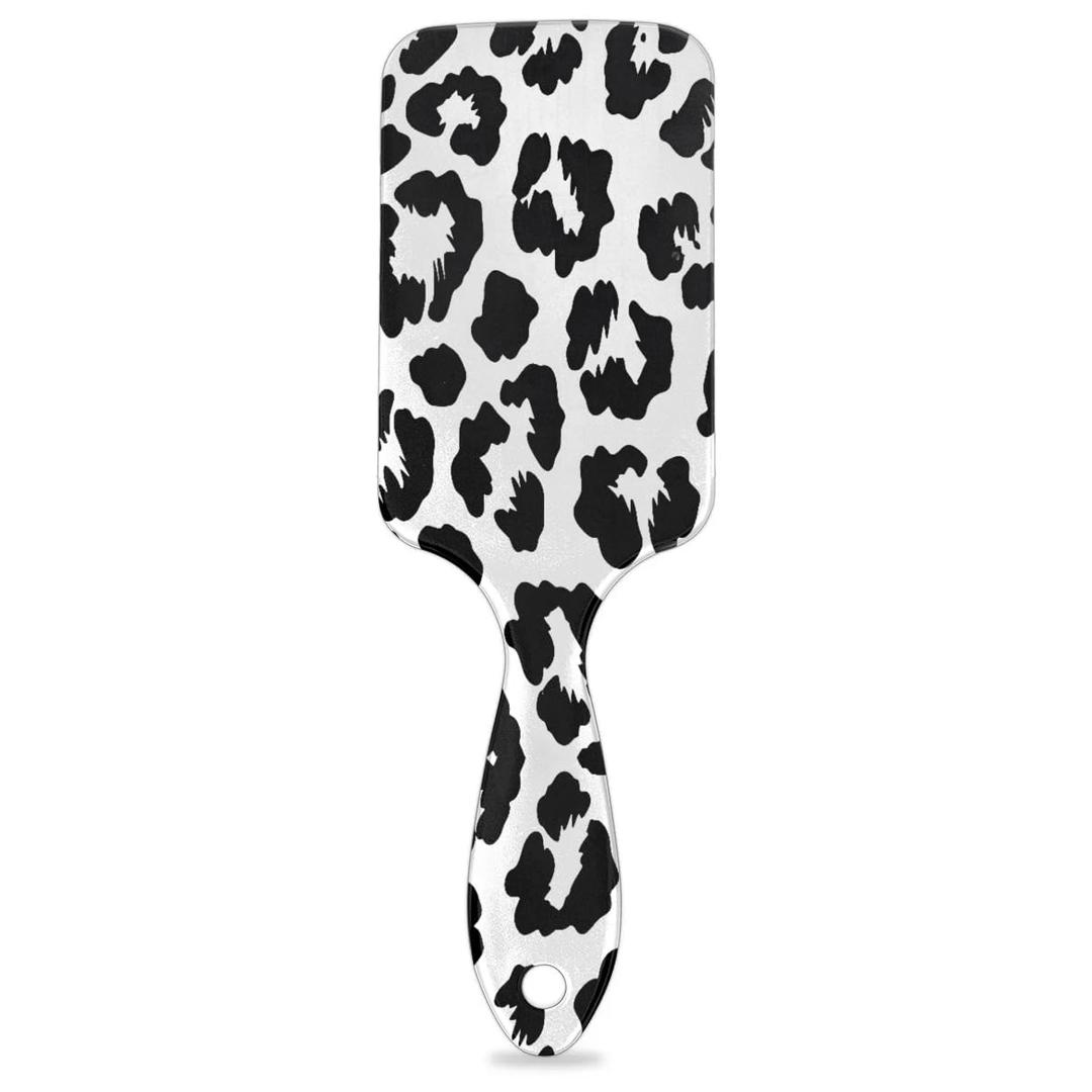 Leopard Print Hair Brush for Kids Girls Boys, Wet Dry Detangling Hair Brush Soft Bristle Hair Brushes Paddle Hairbrush for All Hair Types Women Men