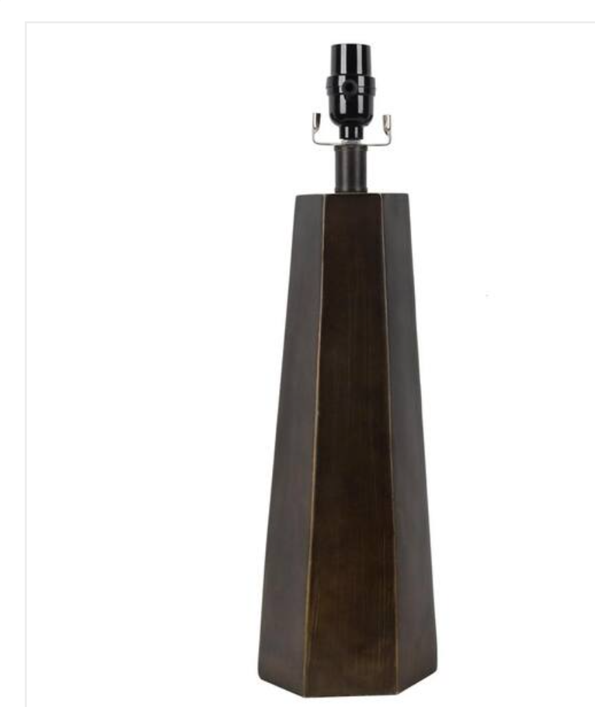 Mix and Match 20 in. H Dark Boardwalk Table Lamp Base