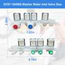 DC97-15459Q Washer Water Inlet Valve, Compatible with Samsung Washing Machine Parts WA51A5505AC/US-00 WA51A5505AV/US-00 WA51A5505AW/US-00
