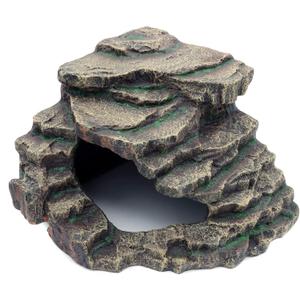 JIHAQUA Bearded Dragon Tank Accessories Extra Large Reptile Hideouts Cave Habitat Decor Bearded Dragon Clothes, A- Extra Large