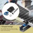 Anbte 10pcs Solar Panels Mid Clamps for Unistrut, Aluminium Solar Panel Brackets 30mm/35mm, Mounting Kit for Metal Roof, Tin Roof, Flat Roof, Sheet Roof, Black