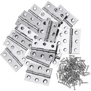 20Pcs Stainless Steel Folding Hinge 2 inch Door and Window Hinge Is Assigned 120 Screws