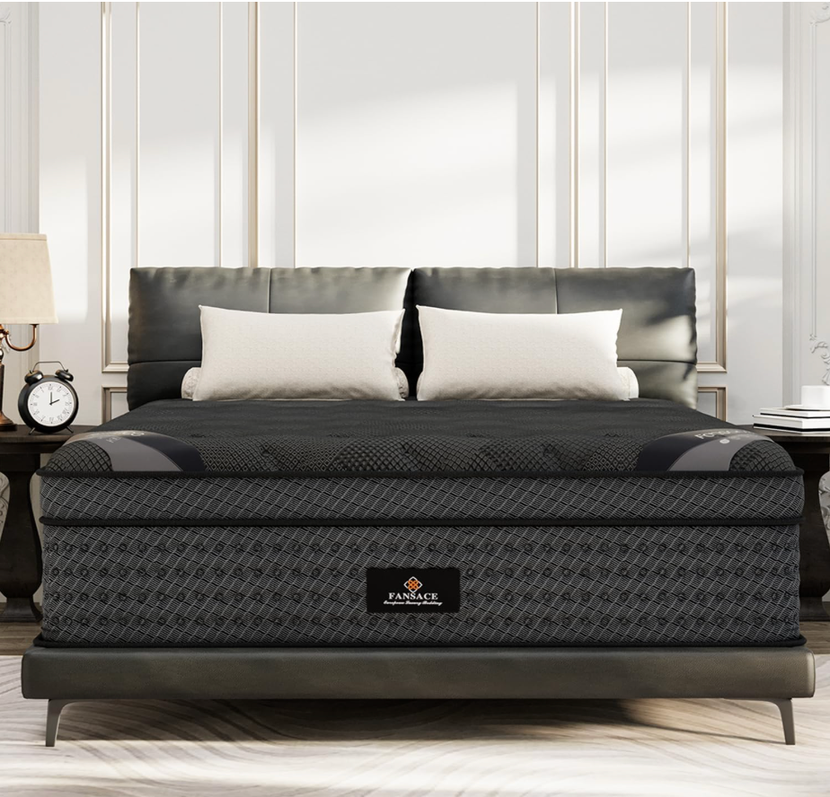 FANSACE 14 Inch King Size Hybrid Mattress in a Box (High-End Upgraded)