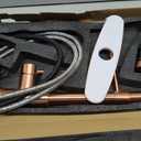 Copper Kitchen Faucet, Commerical Kitchen Faucet with Pull Out Sprayer, Kitchen Faucet with Deck Plate, Red Copper Faucet