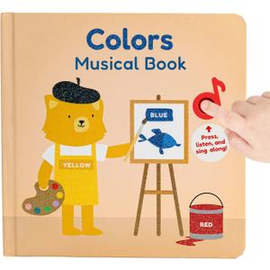 Cali's Books Colors Book for Toddlers 1-3 - Musical Books for Kids, Interactive Talking Baby Sound Book, Educational Song Learning Toys, Sing and Learn Music Toy for Babies