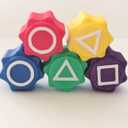 2 x Gonggi Game Traditional Korean Jacks 5 Stones Set for Women Men (Squid Color)