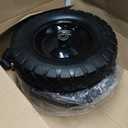 Upgraded 16" Flat Free Wheelbarrow Wheels and Tires, 4.80/4.00-8 Solid Tires with 5/8" & 3/4" Bearings,14"-16" Universal Fit Wheelbarrow Wheels for Wheelbarrows/Garden Trailer