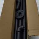 Zeerobee Curtain Rods for Windows 66 to 120, 1 Inch Industrial Wrap Around Black Curtain Rod, Indoor/Outdoor Room Divider Adjustable Drapery Pole, 66"-120"