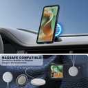 Genuine Leather Folio Magnetic Case for Motorola Razr 2025 Ultra [Compatible with MagSafe],Built-in Screen Protector and Thin Slim Protective Case Cover Blue