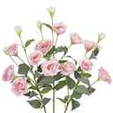 34.5" Pink Artificial Flowers Silk Fake Flower 3Pcs Eustoma Lisianthus Flowers with Long Stem Faux Flowers Arrangement Branch with 4 Heads for DIY Wedding Party Centerpiece Bouquet Table Home Decor