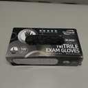 Disposable Nitrile Exam Gloves, Black Nitrile Gloves Disposable Latex Free for Medical, Cooking & Esthetician (L, 100ct)