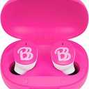 eKids Barbie Wireless Earbuds with Microphone, Bluetooth Earbuds with Charging Case for Ear Buds, Designed for School, Home, or Travel
