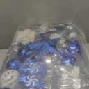 130 Pcs Christmas Ball Ornaments, Christmas Tree Decoration Set Red Christmas Ball Shatterproof Hanging Ornament Decorations for Christmas Tree, Wreaths, and Outdoor Displays(Blue)