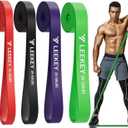 LEEKEY Resistance Bands for Working Out, Exercise Bands with Door Anchor,Pull Up Assistance Bands for Men and Women- Strength Bands for Fitness Training, Physical Therapy,Home Workouts (15-125LBS COLOR)