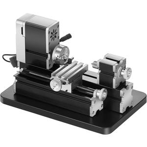 VEVOR Didactical Mini Metal Lathe Machine, 2.76 x 5.12 in, 36W Power Metal Lathe, 20,000 RPM Speed, with 3-jaw Chuck, Aluminum Alloy Handwheel, for Processing Precision Parts Soft Metals Wood Plastics