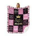 YukiSoul Mothers Day Blanket Gifts,Flannel Fleece Sherpa Throw Blanket for Mommy Grandma Wife Friend on Easter Anniversary Birthday,Dear Mom Blanket for Mother's Day Best Mom Ever Gifts
