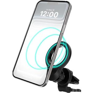 iHome Air Vent Clip Car Mount, 360 Rotation, Secure Fit, Adjustable Grip (Magnetic Air Vent)