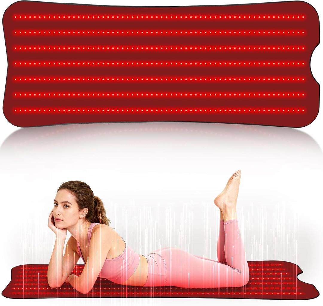 Professional Grade Red Light Therapy Mat, 60"x24" Large Red Light Pad for Body, 660nm & 850nm Red Light Portable Home Therapy Device for Men Women Elderly, Gifts for Lover Friends Family