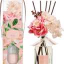 COCORRNA Reed Diffuser - Pink Rose 8.5 Fl.oz Flower Reed Diffuser with Sticks, Bedroom Bathroom Shelf Decor (Floral Basket Collection)