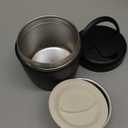 Thermo for Hot Food 32OZ, Vacuum Insulated Food Jar for Adults, Stainless Steel Soup Thermo Wide Mouth Leakproof Lunch Containers with Spoon for School Office, Black