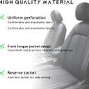 DXNQ Car Seat Cover, Bamboo Charcoal Leather Edge Wrapping Car Front Bottom Seat Covers, Anti-Slip Full Wrap Seat Cushion Covers for Car SUV Truck and Van, Car Accessories(Black)