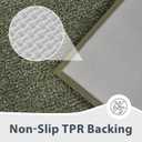 Anllugs Bathroom Rugs 24" x 60", Non-Slip Extra Soft Absorbent Bath Rugs, Machine Washable Quick Dry Bath Mats for Bathroom Floor, Shower, Bathtub and Sink, Olive Green & Green