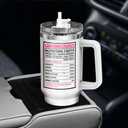 Tumbler 40 Oz With Handle Lid And Straw, Grandmasaurus Nutrition Facts, Grandmasaurus Gifts, Nana Grandma Cups Coffee Handle Sippy Tumblers Granny Great Water Cup Grandmas