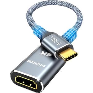 USB-C to HDMI Adapter (4K@60Hz), Connect with Wireless HDMI TX/Transmitter Only to Support Wirelessly Stream from MacBook, New USB-C Laptop, After-Sales Kit 1x Adapter + 2xHDMI to HDMI Cables