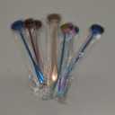 8 Pieces Long Handle Tea Spoon Stainless Steel Coffee Mixing Spoons Teaspoon for Mixing, Cocktail Stirring, Coffee, Milkshake, Cold Drink, 7.48 Inch (Round Style)