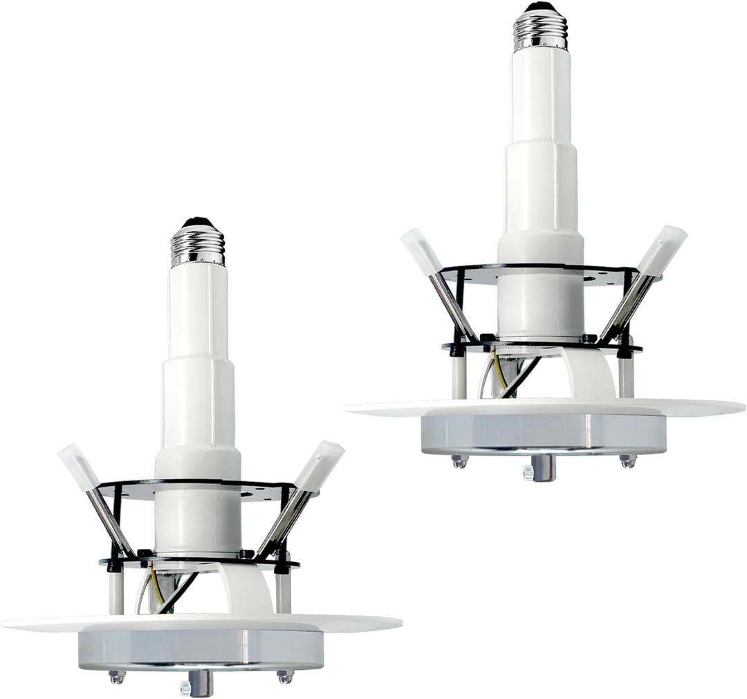 Jolux 5/6" Recessed Can Light Conversion Kit to Pendant,Instant Convert Recessed Light to Pendant Light,Ideal for Kitchen,Bedroom,Livingroom,Island,Chrome-2 Pack