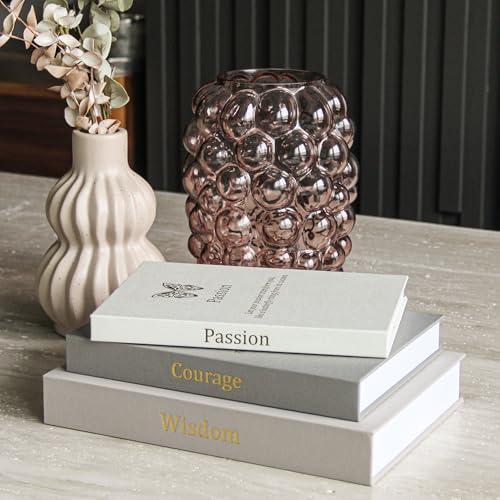 Decorative Books for Home Decor - Decorative Books for Coffee Table, Linen - Minimalist - Aesthetic - Fake - Faux Books for Decoration, Photo Storage and Keepsake Box, Motivational Animal Theme