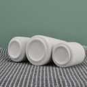 JHDACEDECO Decorative Ceramic Vase Set of 3, for Home and Office,White Black Brown Decorative vase for Pampas Grass&Dried Flowers