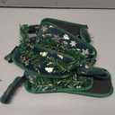 8 Pcs Railing Protection Christmas Garland Ties, Green Decorative Banister Garlands Hanger, Adjustable Banister Protective Padded Faux Pine Stems Garland Ties for Staircase Wreath Home Holiday Decor