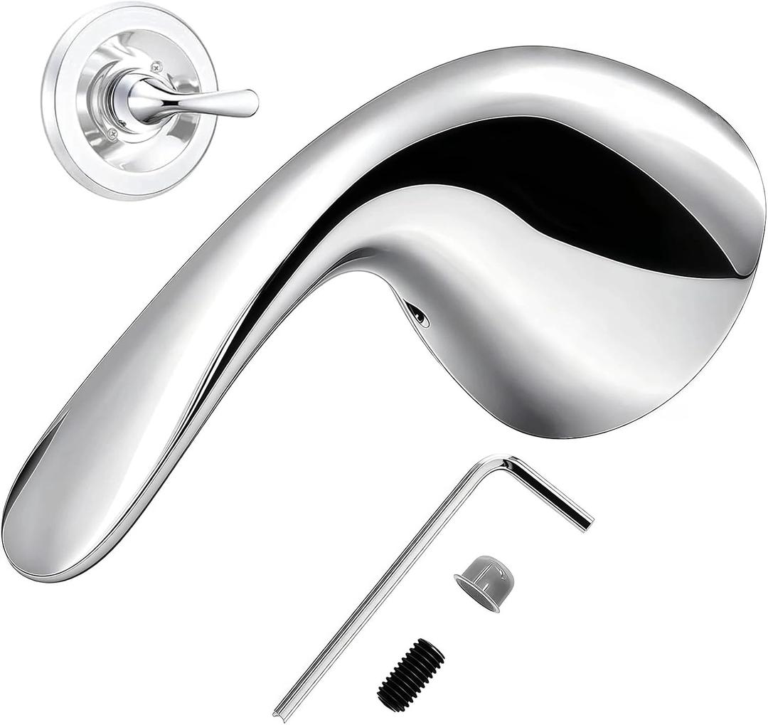 Delta Shower Handle,RP48717 Shower Handle Replacement,for Delta 1300/1400 Series Tub Faucets,Metal Lever Single Faucet Handle,Shower Faucet Handle,Chrome