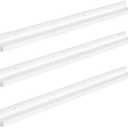 HOOBRO Floating Shelves, Wall Shelf Set of 3, 47.2 Inches Hanging Shelf with Raised Edge and Invisible Brackets, for Bathroom, Bedroom, Kitchen, Office, Living Room Decor, White WT92BJ01