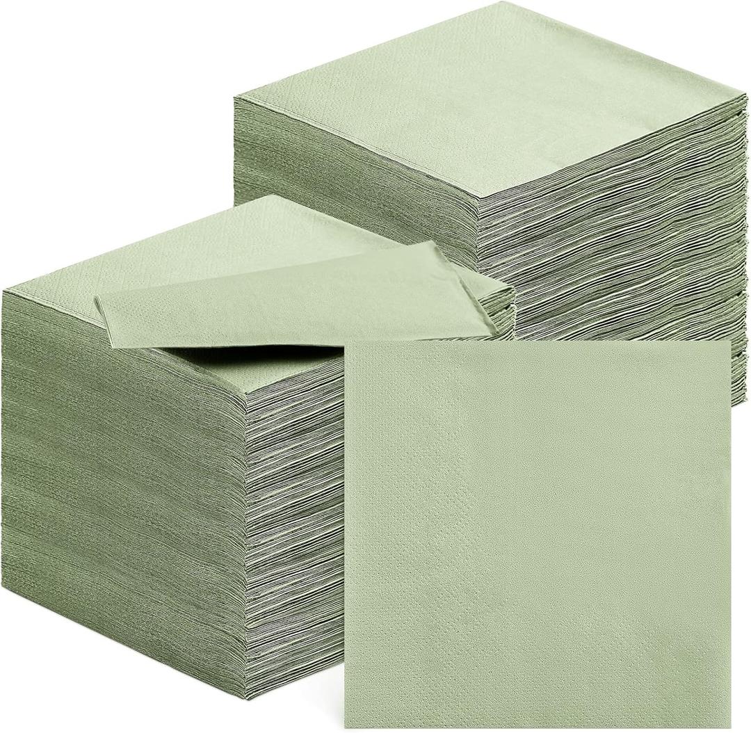 200 Pieces Cocktail Napkins 2 Ply Beverage Napkin Disposable Paper Napkins for Dinner Wedding Birthday Graduation Holiday Party Restaurant Bar Bridal Anniversary Event (Sage Green) 200 Pieces Cocktail Napkins 2 Ply Beverage Napkin Disposable Paper Napkins for Dinner Wedding Birthday Graduation Holiday Party Restaurant Bar Bridal Anniversary Event (Sage Green)