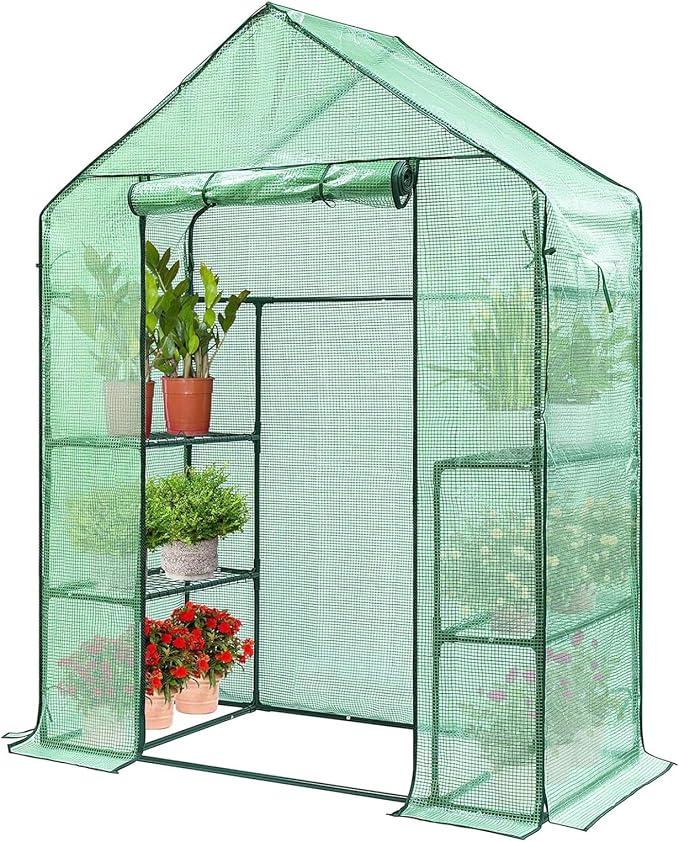 VIVOSUN Portable Mini Greenhouse 94.5x36x36-Inch Tunnels, PE Cover with Roll-up Zipper Door, for Indoor Outdoor or Garden Plant Growing