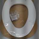 Mayfair Padded Toilet Seat, Cushioned Soft Vinyl over Wood Core Seat, Secure Hinges, Easy Clean, Made in USA, Elongated, White