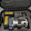 Brushless Cordless Wood Router, 21V Compact Trimmer Palm Router with 2x4.0Ah Battery, Portable Small Ruteador Para Madera 6 Speed with 20 PCS 1/4" Bits, Fresadora Para Madera for Woodworking