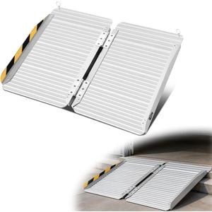 BEJONI 2FT Portable Wheelchair Ramp, 30''W Aluminum Folding Handicap Ramp for Home Steps, Non-Slip Threshold Ramps for Wheelchairs, Scooters, Doorways, Home Steps,Curbs, FSA,HSA