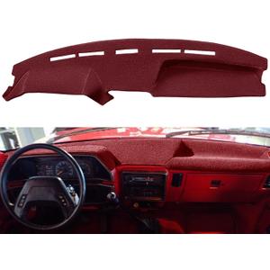 Yiz Dashboard Cover Dash Cover Mat Fit for 1987 1988 1989 1990 1991 Ford F150 F250 F350 Branco Pickup Truck (87-91Maroon) J132