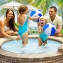 ArtCreativity 16 Inch Blue & White Beach Balls for Kids, Pack of 12, Inflatable Summer Toys for Boys and Girls, Decorations for Hawaiian, Beach, and Pool Party, Beach Ball Party Favors